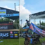 persiapan anniversary kemprus ke 6 di lapangan sepak bola siliwangi
