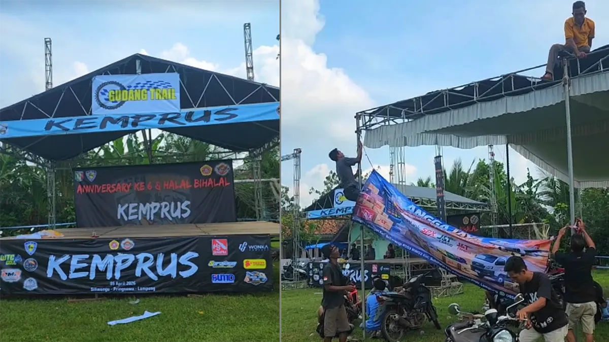 Persiapan Anniversary KEMPRUS Ke 6 di Lapangan Sepak Bola Siliwangi